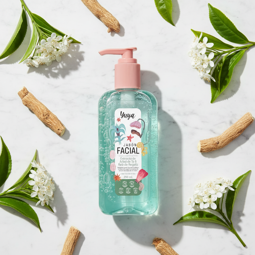 Jabón flatlay botánico