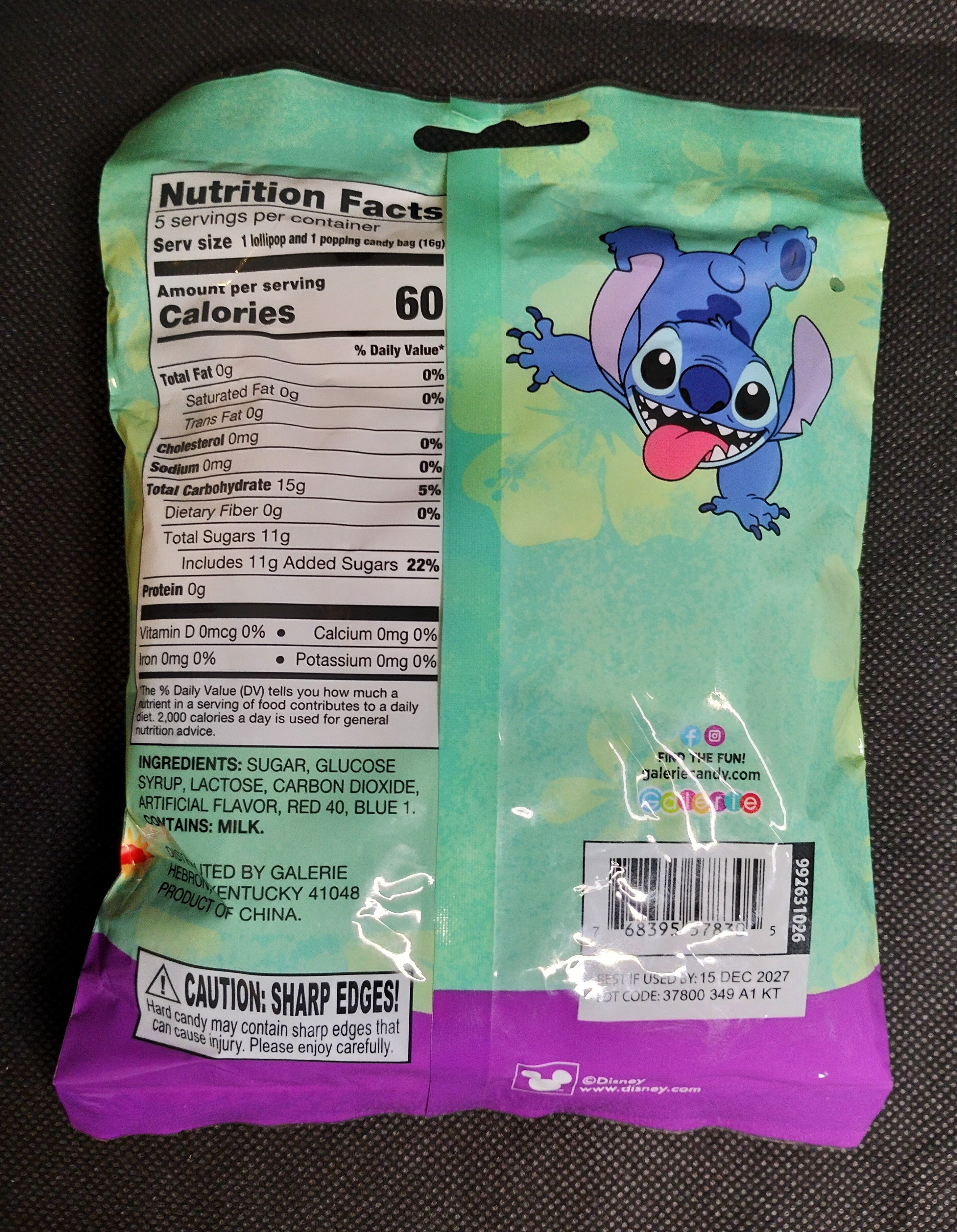 STITCH Popping candy lollipop