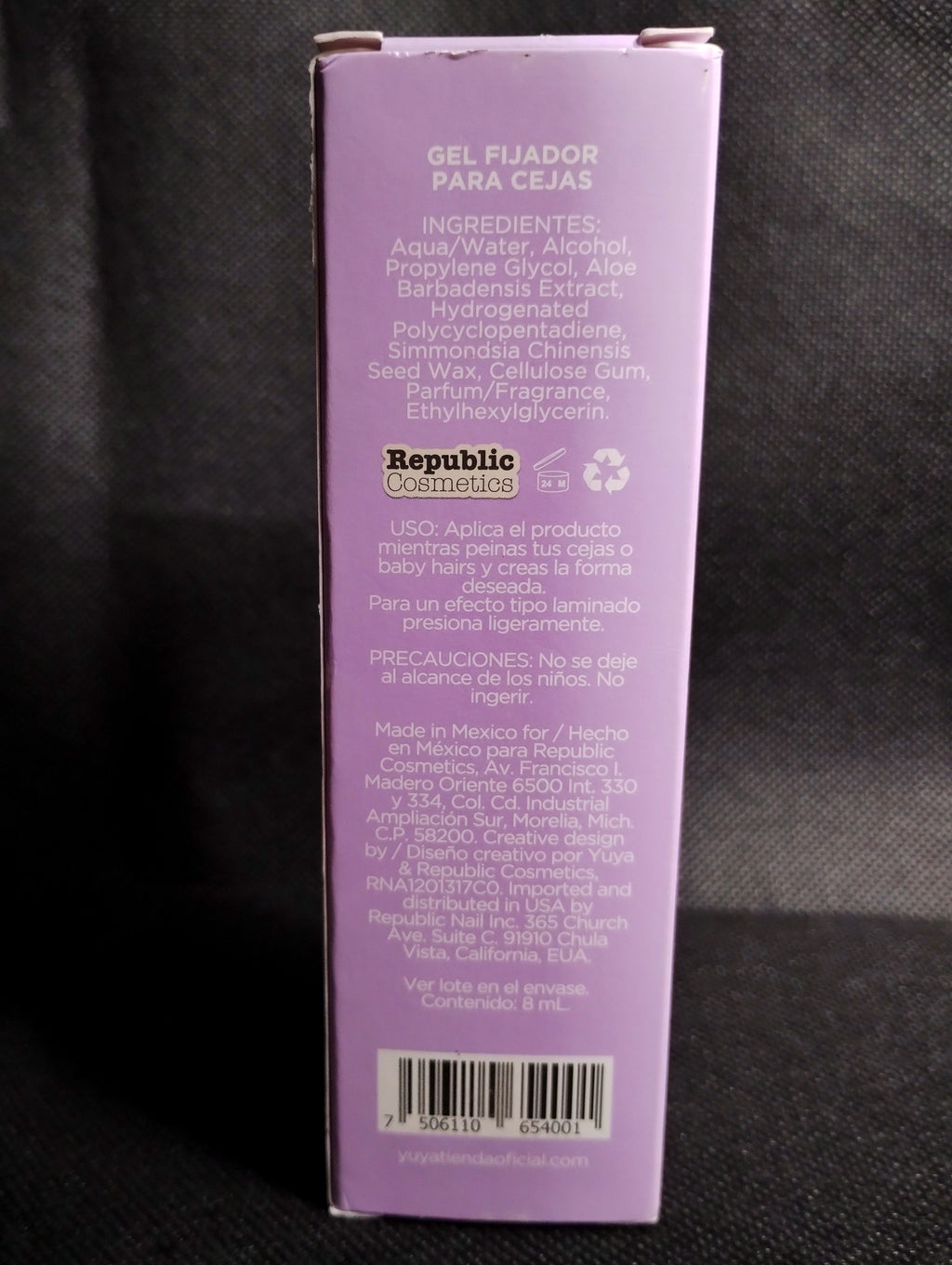 Gel transparente para cejas