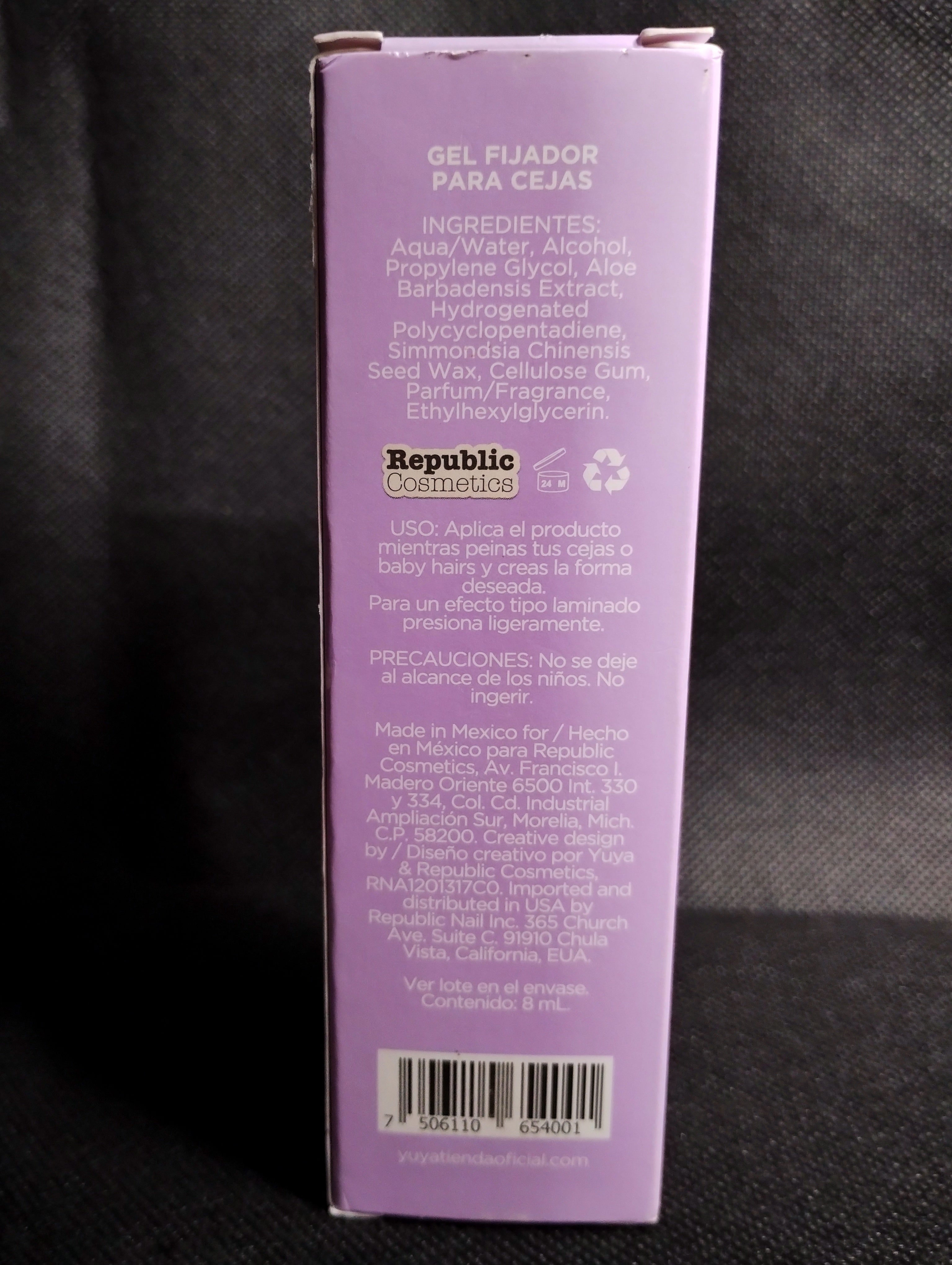 Gel transparente para cejas