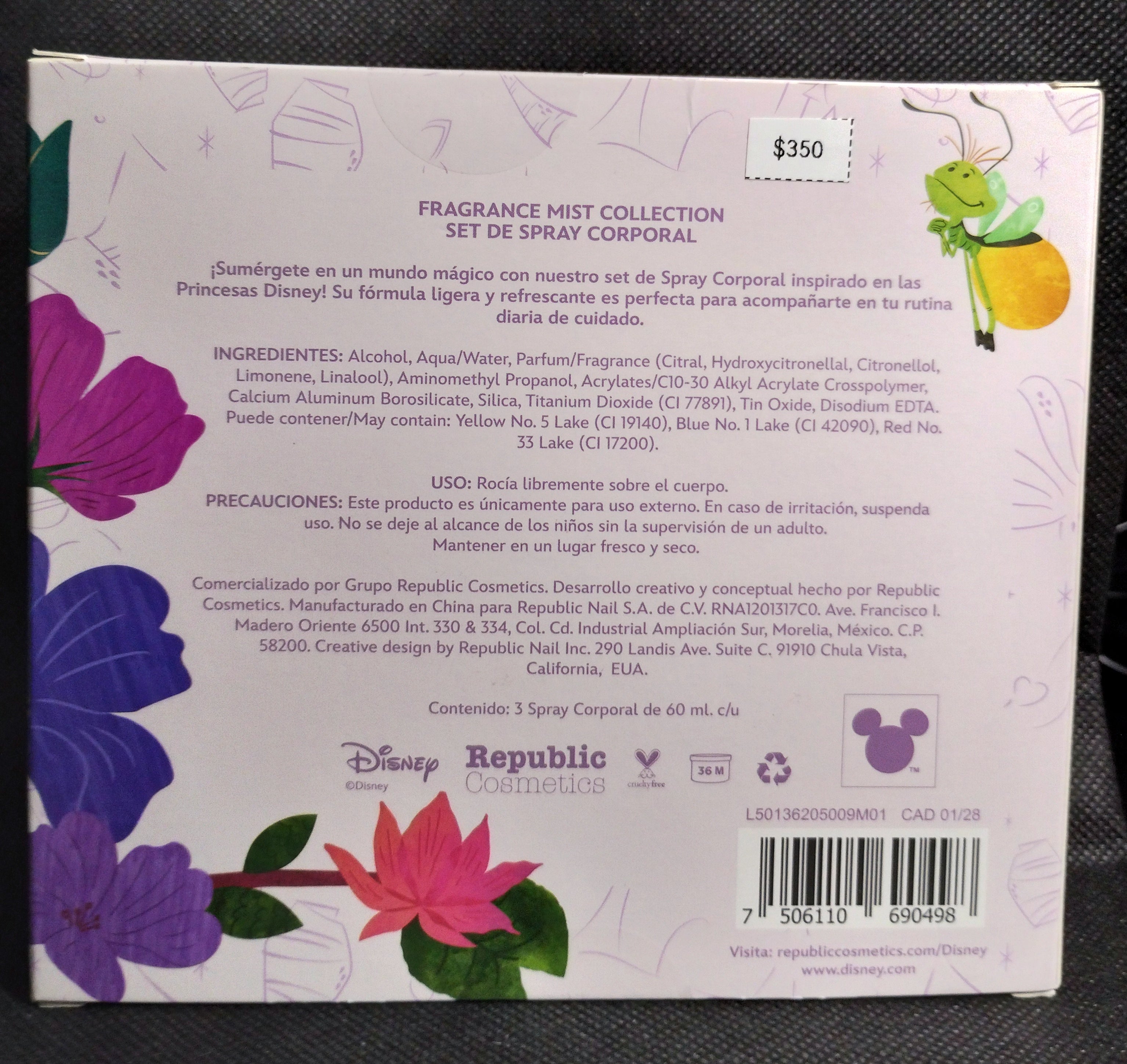 DISNEY PRINCESS Set of 3 Fragrances
